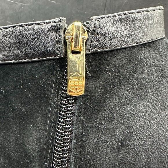 Vince Camuto Heeled Booties Womens 8.5 M Keely Black suede leather open toe - Picture 9 of 16